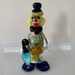 Handblown Murano Glass Clown Figurine